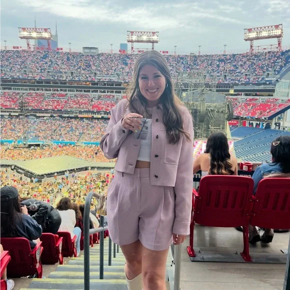 Aritzia Wilfred Little Cropped Jacket - M - Cloudy Lilac - Picture 3 of 3